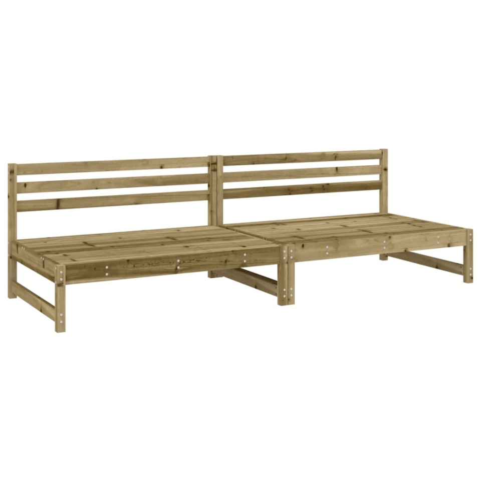 Canapele de mijloc grădină 2 buc. 120x80cm lemn pin impregnat - 1 | YEO