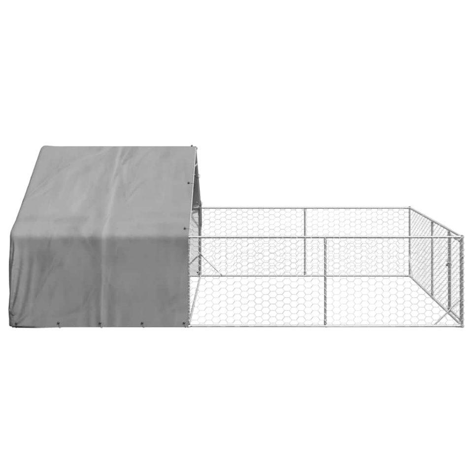 Canisa de exterior cu alergare 6x3x1,9 m otel galvanizat - 3 | YEO