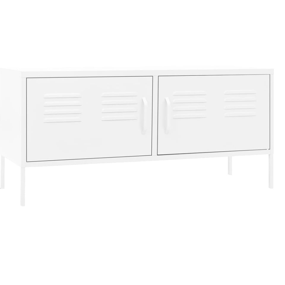 Comodă TV, alb, 105x35x50 cm, oțel - 1 | YEO