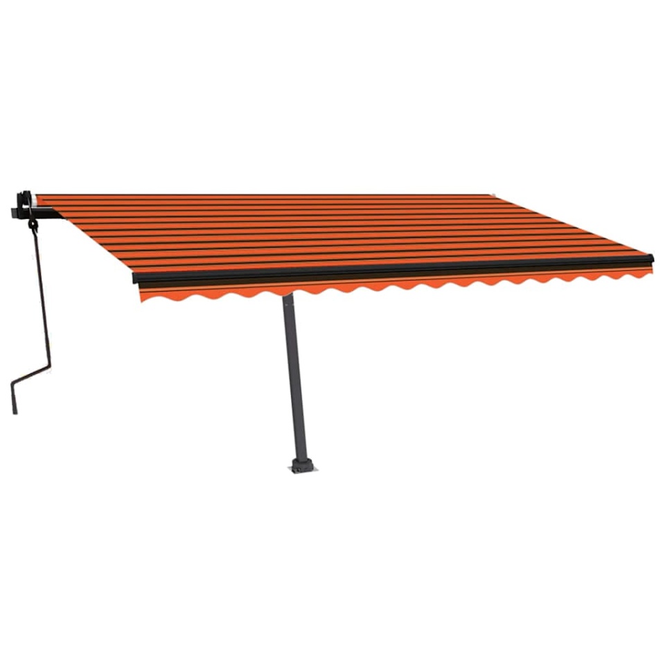 Copertină autonomă retractabil manual portocaliu/maro 450x300cm - 2 | YEO