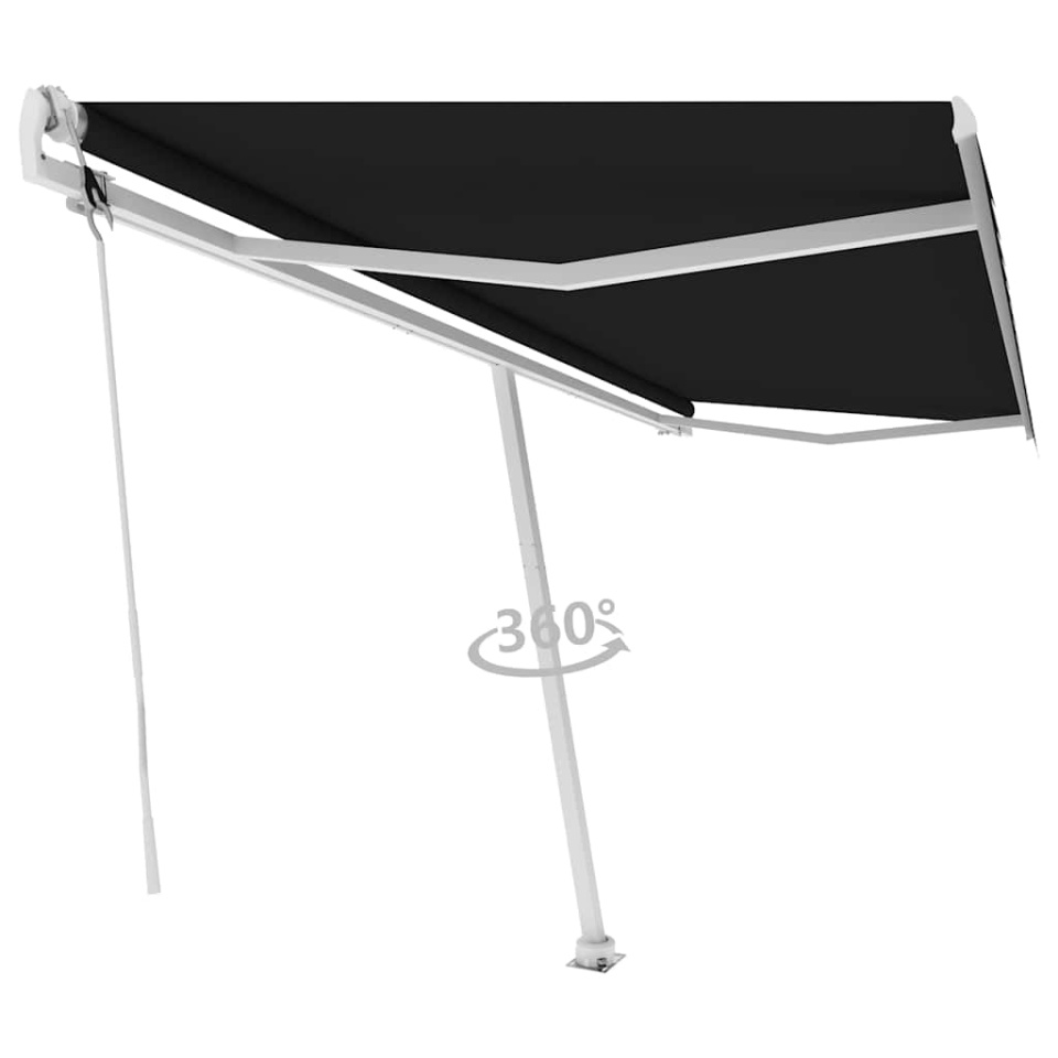 Copertină autonomă retractabilă automat, antracit, 500x300 cm - 2 | YEO