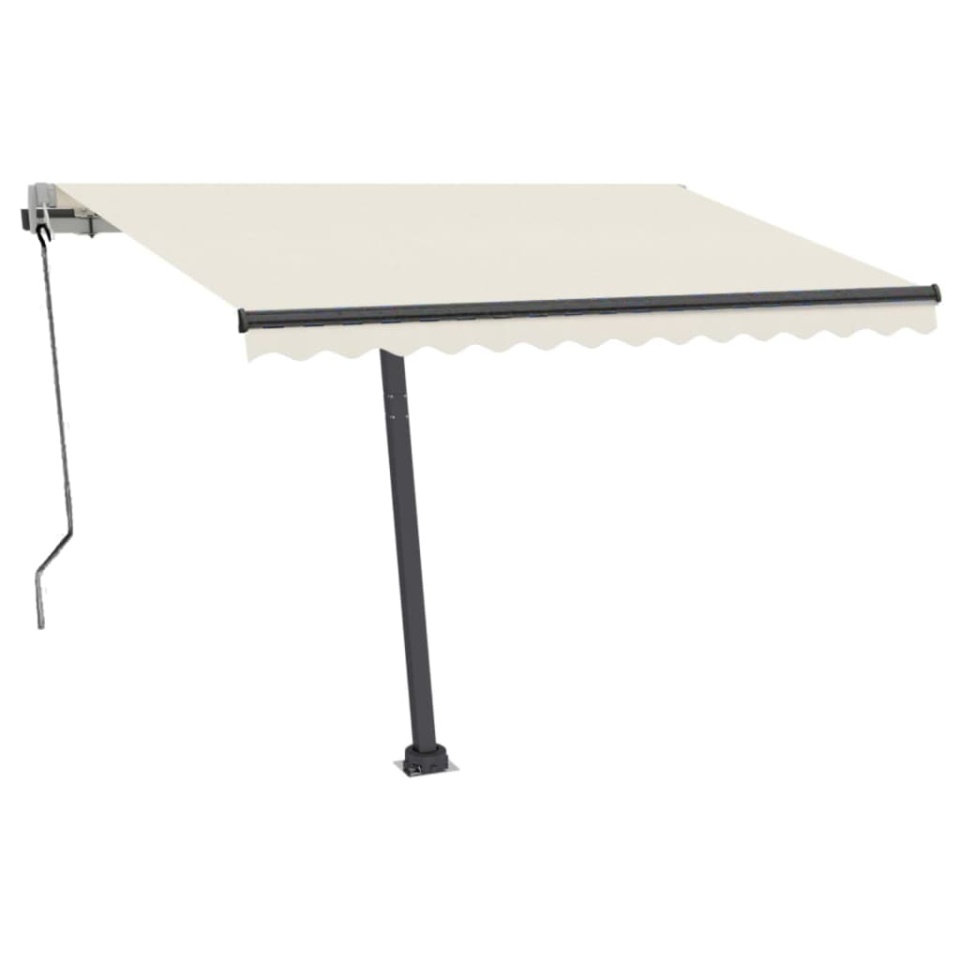 Copertină autonomă retractabilă automat, crem, 350x250 cm - 2 | YEO