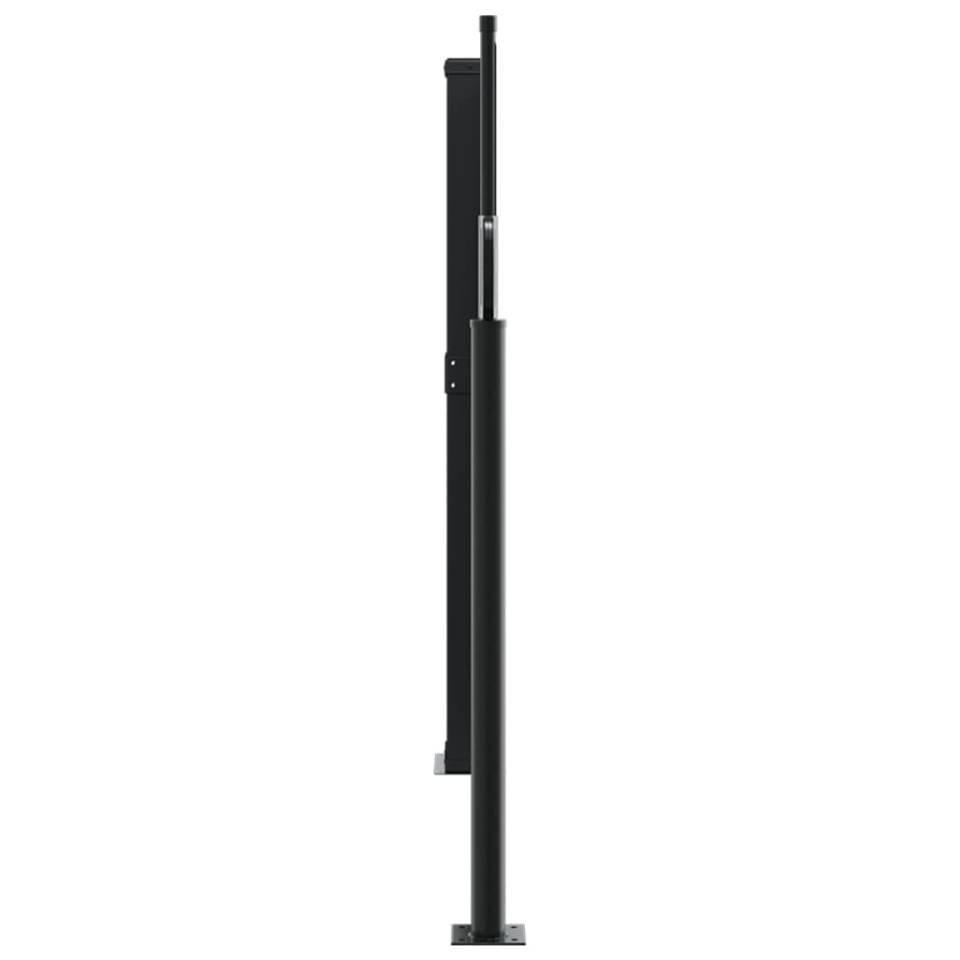 Copertină laterală retractabilă, maro, 140x1200 cm - 3 | YEO