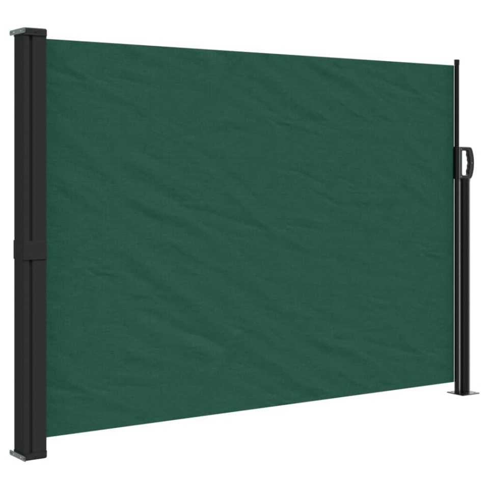 Copertina laterală retractabilă, verde închis, 140x500 cm - 1 | YEO