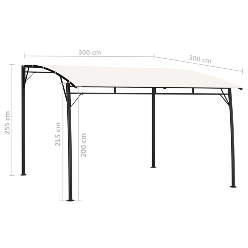 Copertină pavilion de grădină, crem, 3x3x2,55 m - 4 | YEO