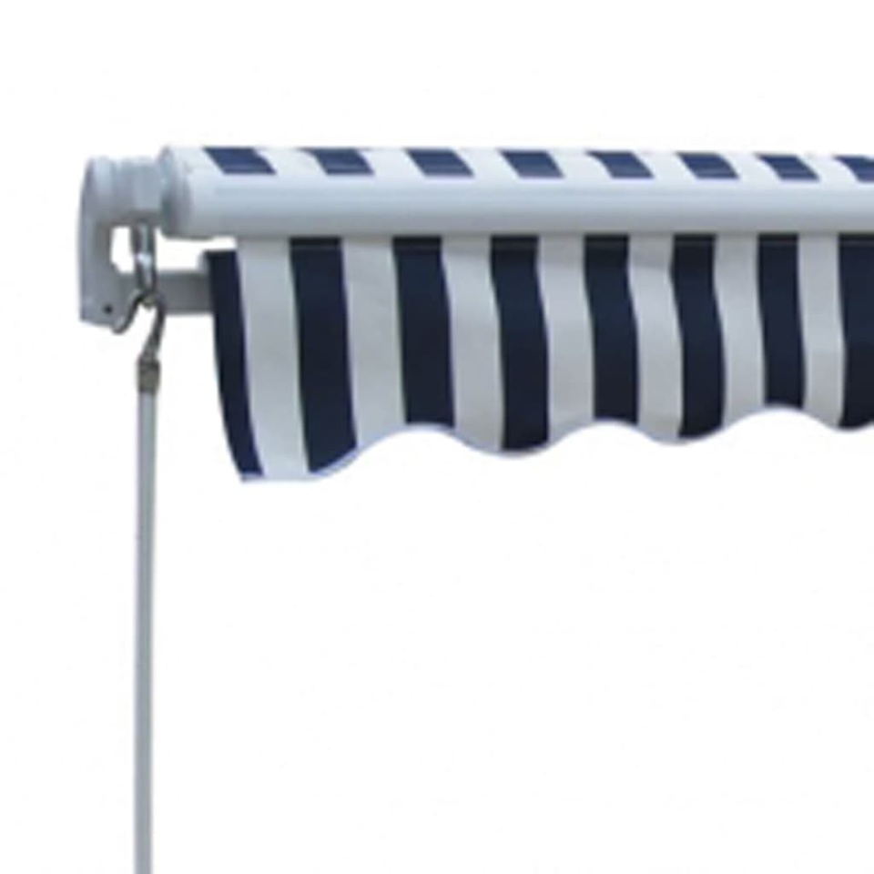 Copertină pliabilă cu acționare manuală, 300 cm, albastru/alb - 3 | YEO