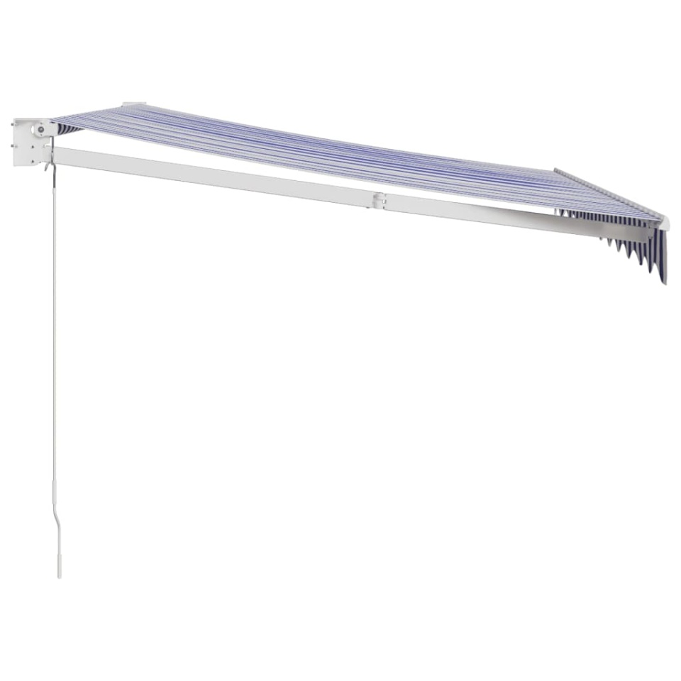 Copertină retractabilă albastru/alb, 3x2,5 m, textil/aluminiu - 3 | YEO