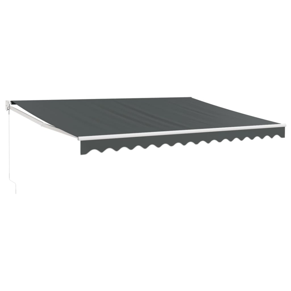 Copertină retractabilă, antracit, 4x3 m, textil și aluminiu - 1 | YEO