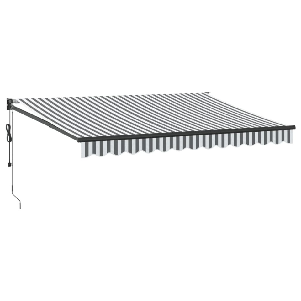 Copertină retractabilă antracit/alb, 3,5x2,5 m, textil/aluminiu - 1 | YEO