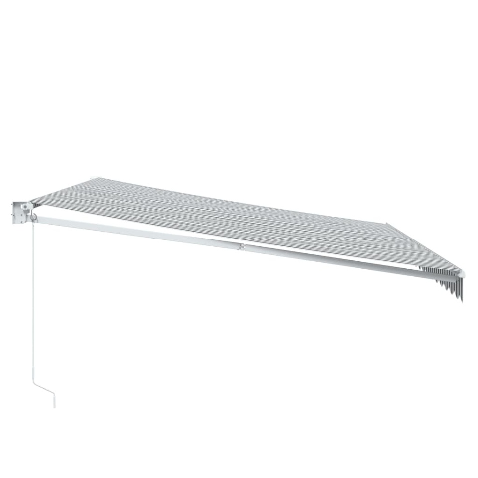 Copertină retractabilă antracit/alb, 4,5x3 m, textil/aluminiu - 3 | YEO