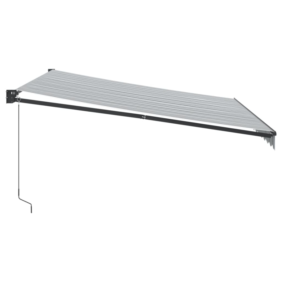 Copertină retractabilă antracit/alb, 4x3 m, textil/aluminiu - 3 | YEO