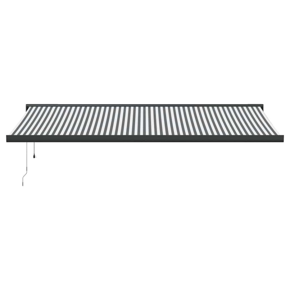 Copertină retractabilă antracit/alb, 5x3 m, textil/aluminiu - 2 | YEO