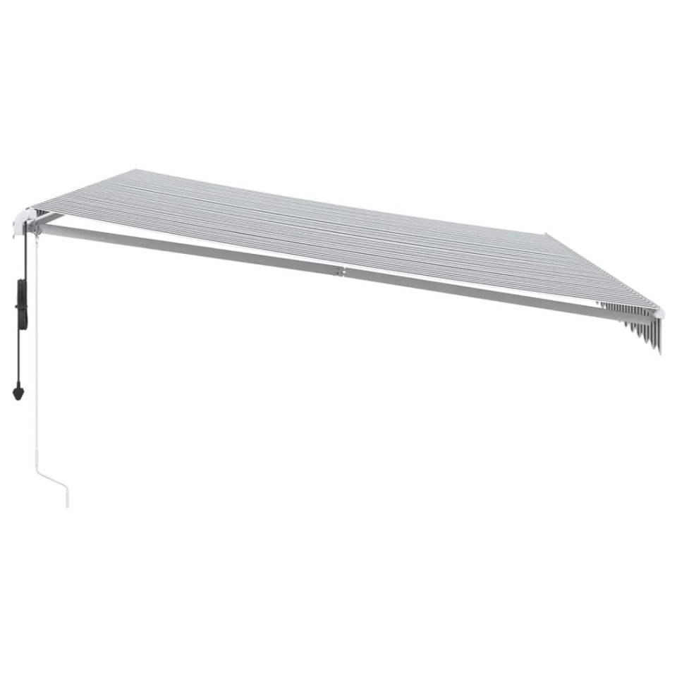 Copertină retractabilă automat, antracit/alb, 500x300 cm - 3 | YEO