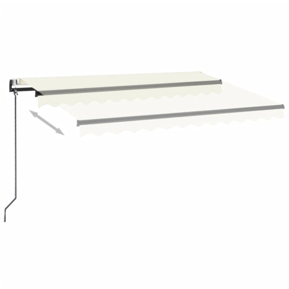 Copertină retractabilă automat, crem, 350x250 cm - 2 | YEO