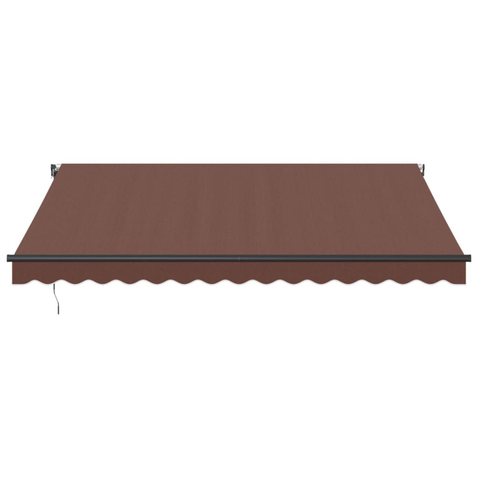 Copertina retractabilă automat cu LED-uri, maro, 400x300 cm - 3 | YEO
