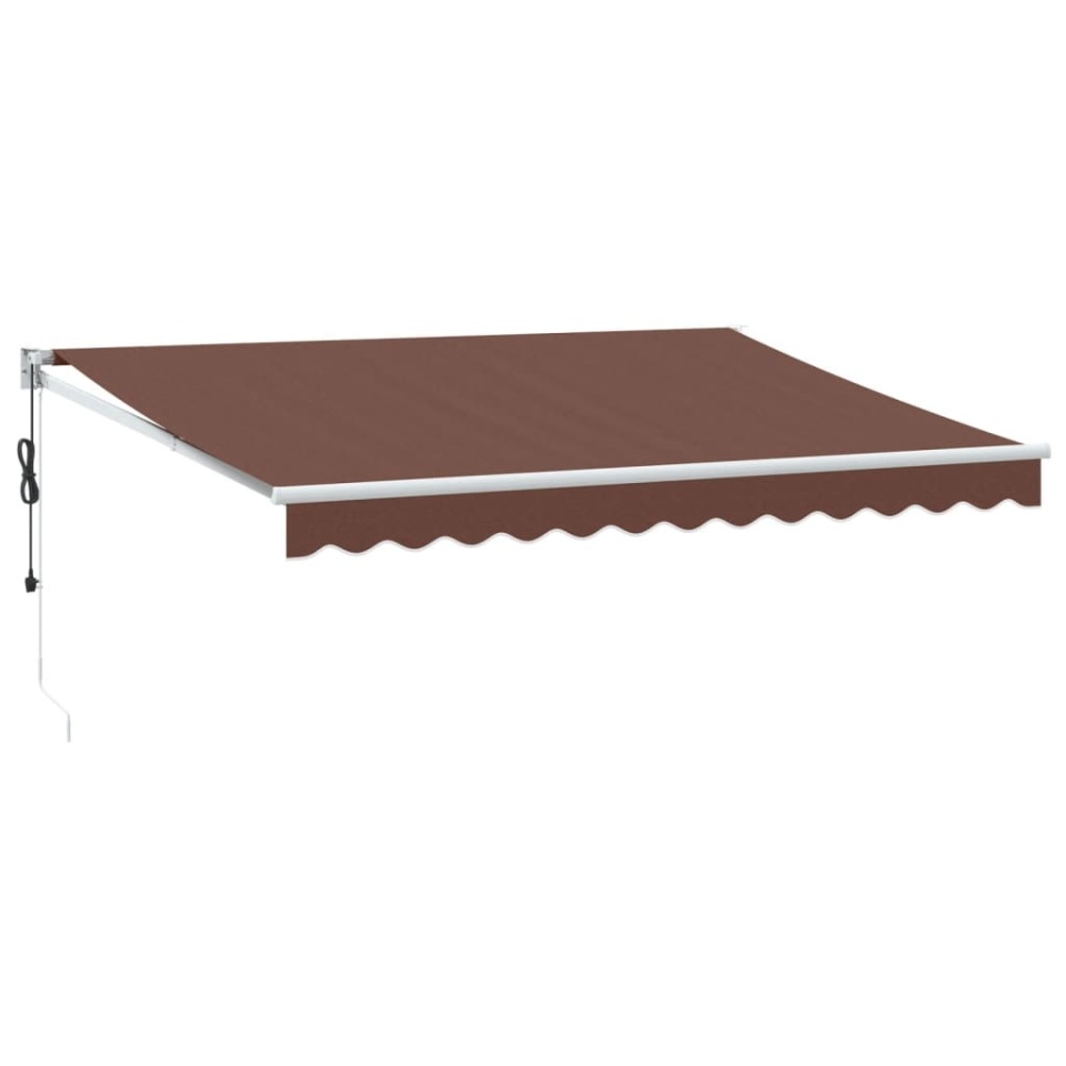 Copertina retractabilă automat, maro, 350x250 cm - 1 | YEO