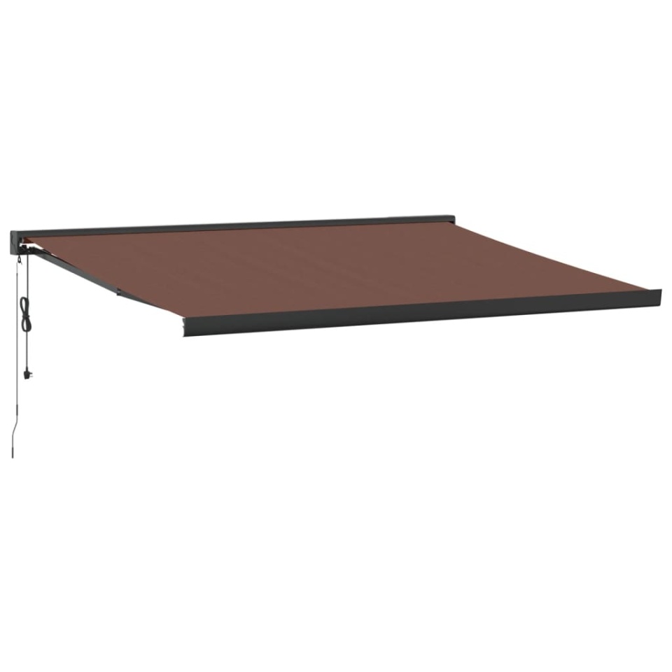 Copertină retractabilă automat, maro, 400x300 cm - 1 | YEO