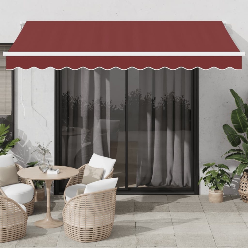 Copertina retractabilă automat, vișiniu, 350x250 cm