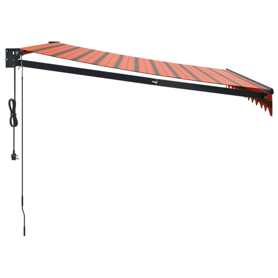 Copertină retractabilă automată, portocaliu și maro, 3,5x2,5 m - 3 | YEO