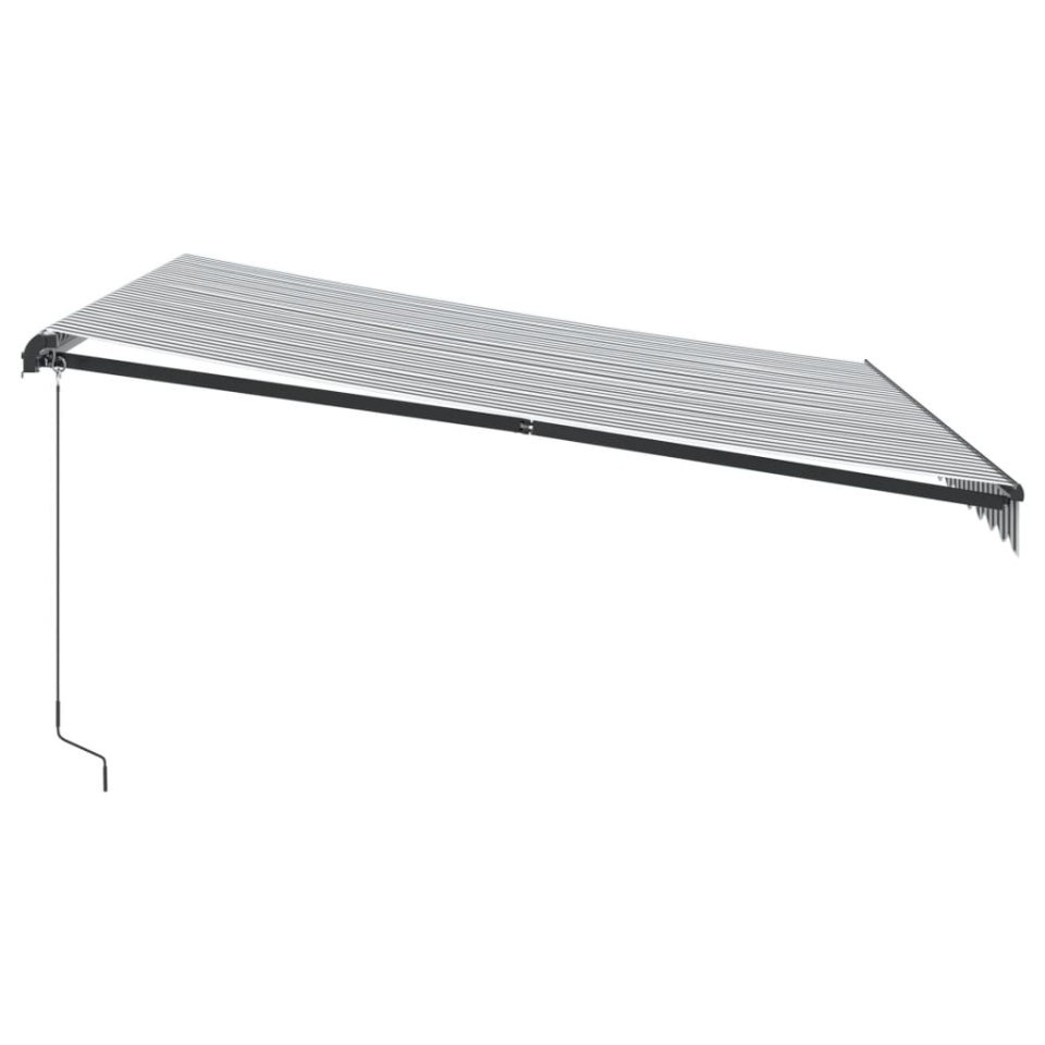 Copertină retractabilă manual, antracit/alb, 400x350 cm - 3 | YEO