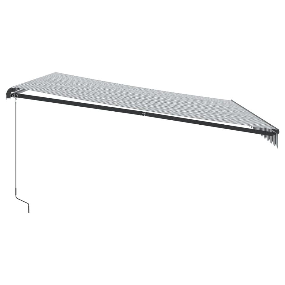 Copertină retractabilă manual, antracit/alb, 450x350 cm - 3 | YEO