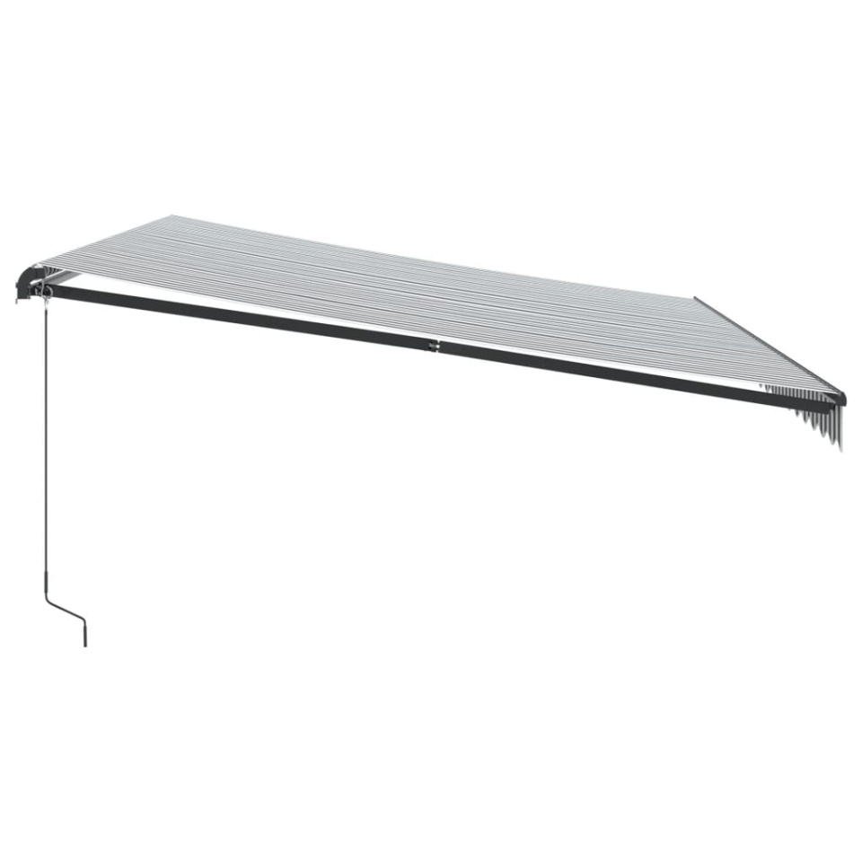 Copertină retractabilă manual, antracit/alb, 500x300 cm - 3 | YEO