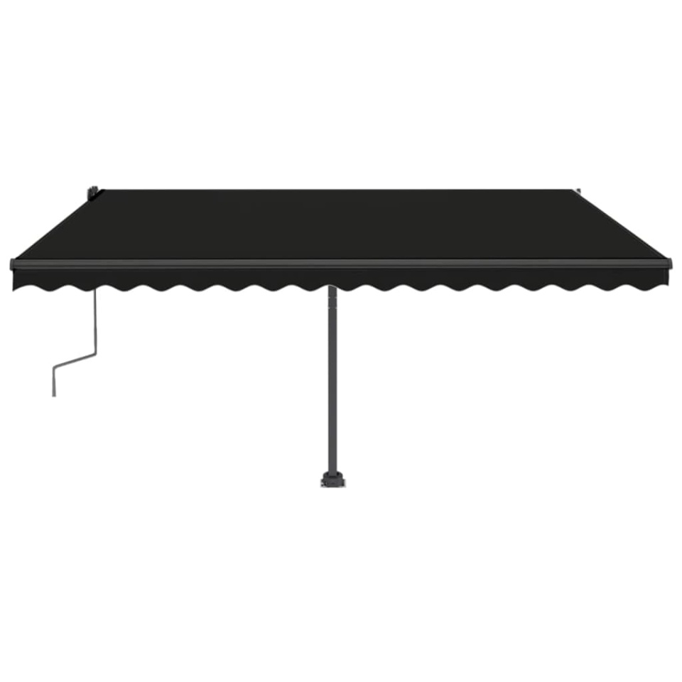 Copertină retractabilă manual cu LED, antracit, 400x350 cm - 2 | YEO