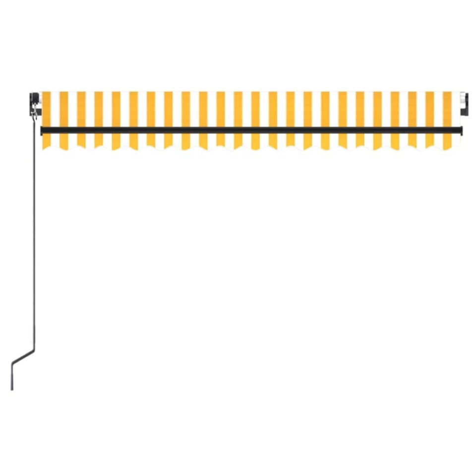 Copertină retractabilă manual cu LED, galben și alb, 400x350 cm - 3 | YEO