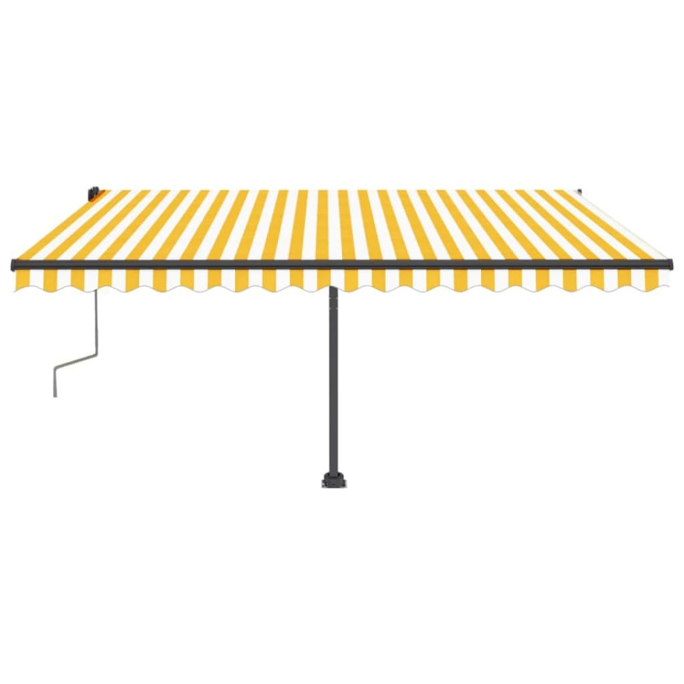 Copertină retractabilă manual cu LED, galben și alb, 400x350 cm - 3 | YEO