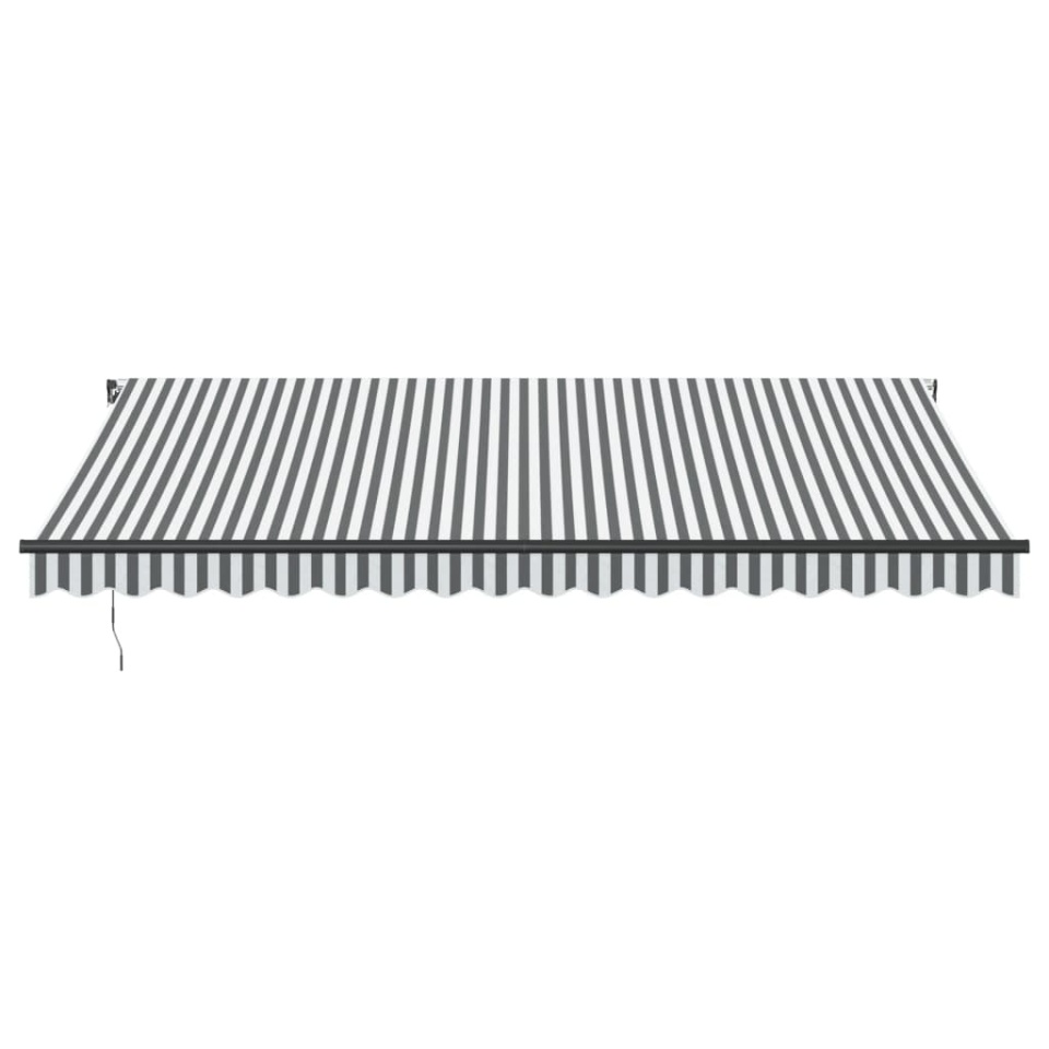 Copertină retractabilă manual cu LED-uri antracit/alb 450x350cm - 3 | YEO