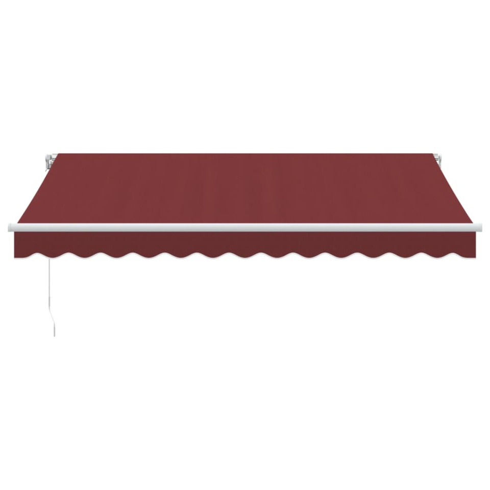 Copertina retractabilă manual cu LED, vișiniu, 350x250 cm - 3 | YEO