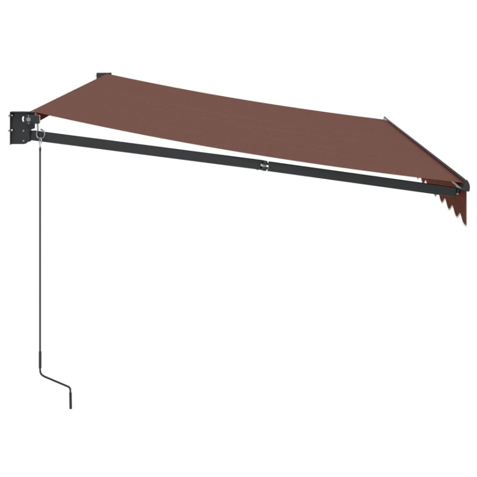 Copertină retractabilă manual, maro, 350x250 cm - 3 | YEO