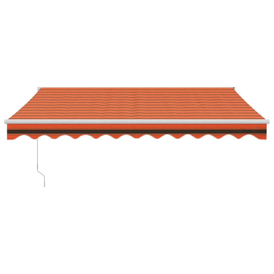 Copertină retractabilă portocaliu/maro 3,5x2,5m textil/aluminiu - 2 | YEO