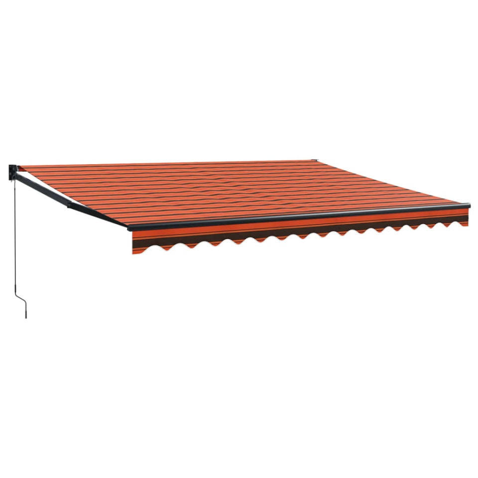 Copertină retractabilă portocaliu/maro 4x3 m, textil/aluminiu - 1 | YEO