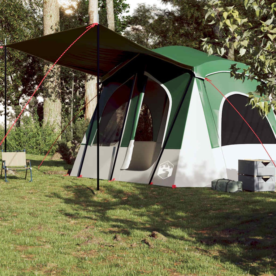 Cort cabină de camping, 5 persoane, verde, impermeabil - 3 | YEO