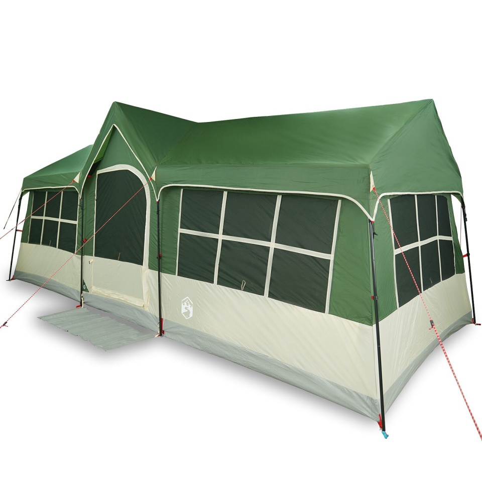 Cort de Camping cu Feronerie Verde pentru 12 Persoane Rezistent la Apă - 2 | YEO