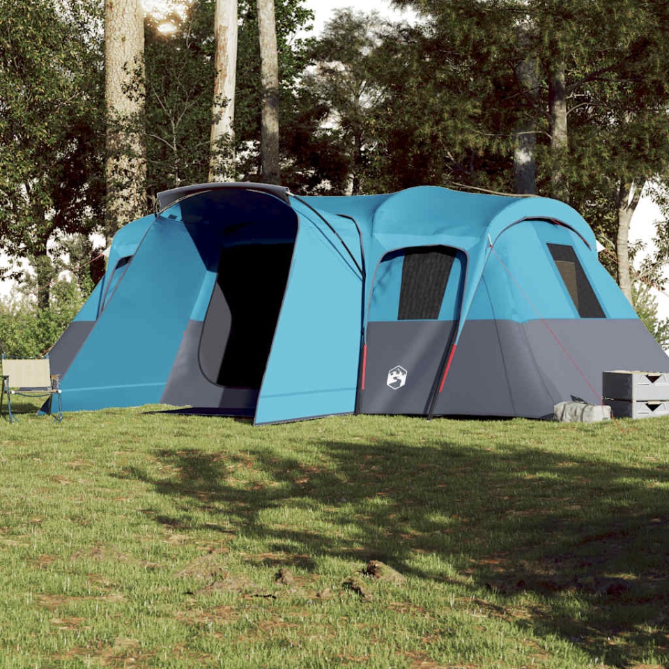 Cort de familie tunel pentru 16 persoane, albastru, impermeabil - 2 | YEO