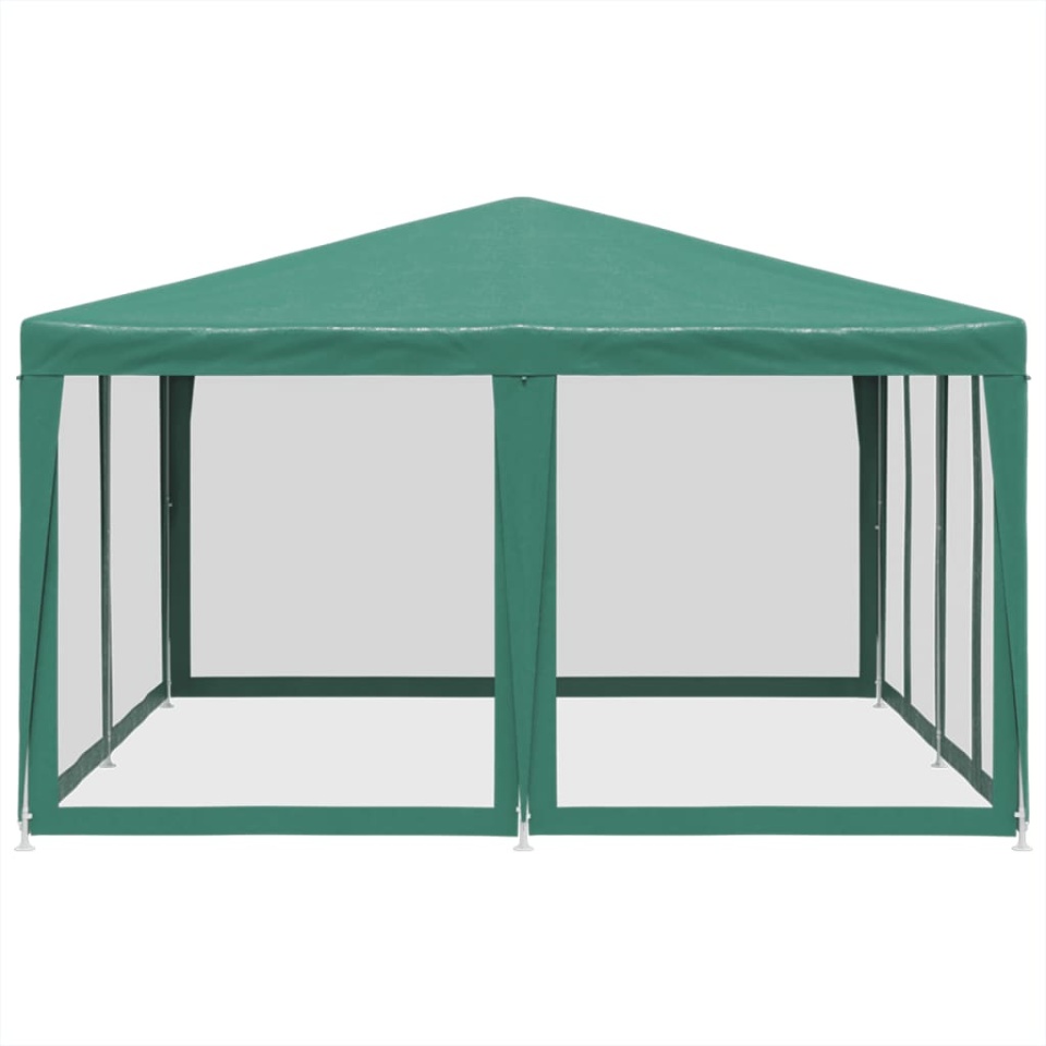 Cort de petrecere cu 8 pereți din plasă, verde, 4x4 m, HDPE - 3 | YEO