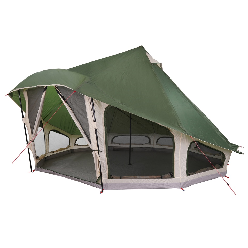 Cort pentru Familie Tipi Verde 10-Persoane Impermeabil - 1 | YEO