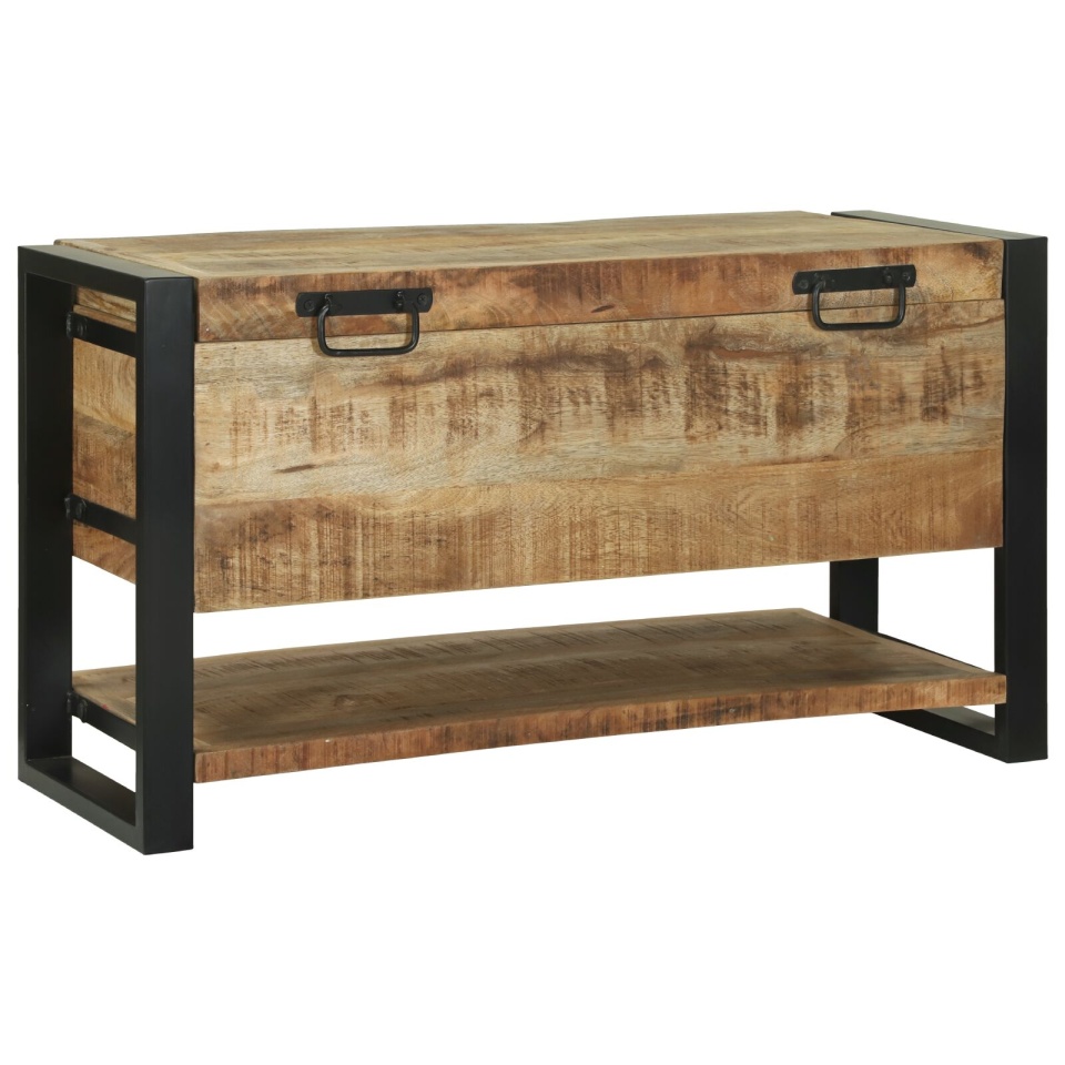 cufere de stocare Mango brut Lemn masiv de mango 80 x 35 x 45 cm - 3 | YEO