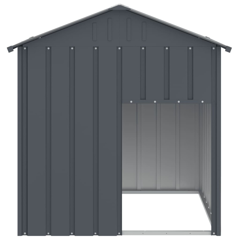 Cușcă câine cu acoperiș antracit 117x103x123 cm oțel galvanizat - 2 | YEO