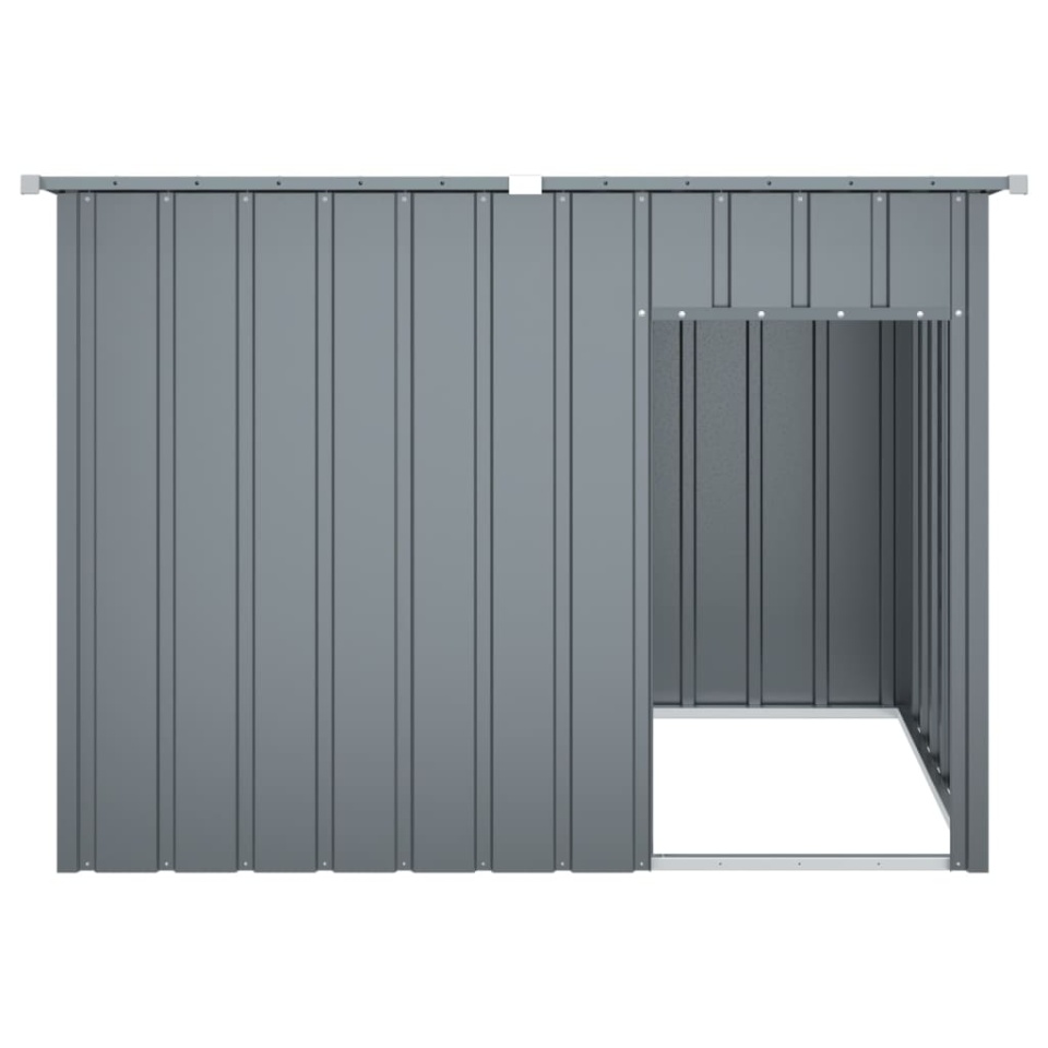Cușcă câine cu acoperiș antracit 153x91x110 cm oțel galvanizat - 3 | YEO