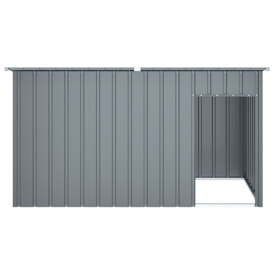 Cușcă câine cu acoperiș antracit 196x91x110 cm oțel galvanizat - 3 | YEO