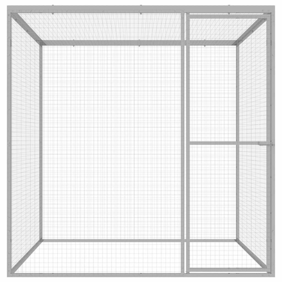 Cușcă pentru pisici, 1,5x1,5x1,5 m, oțel galvanizat - 2 | YEO