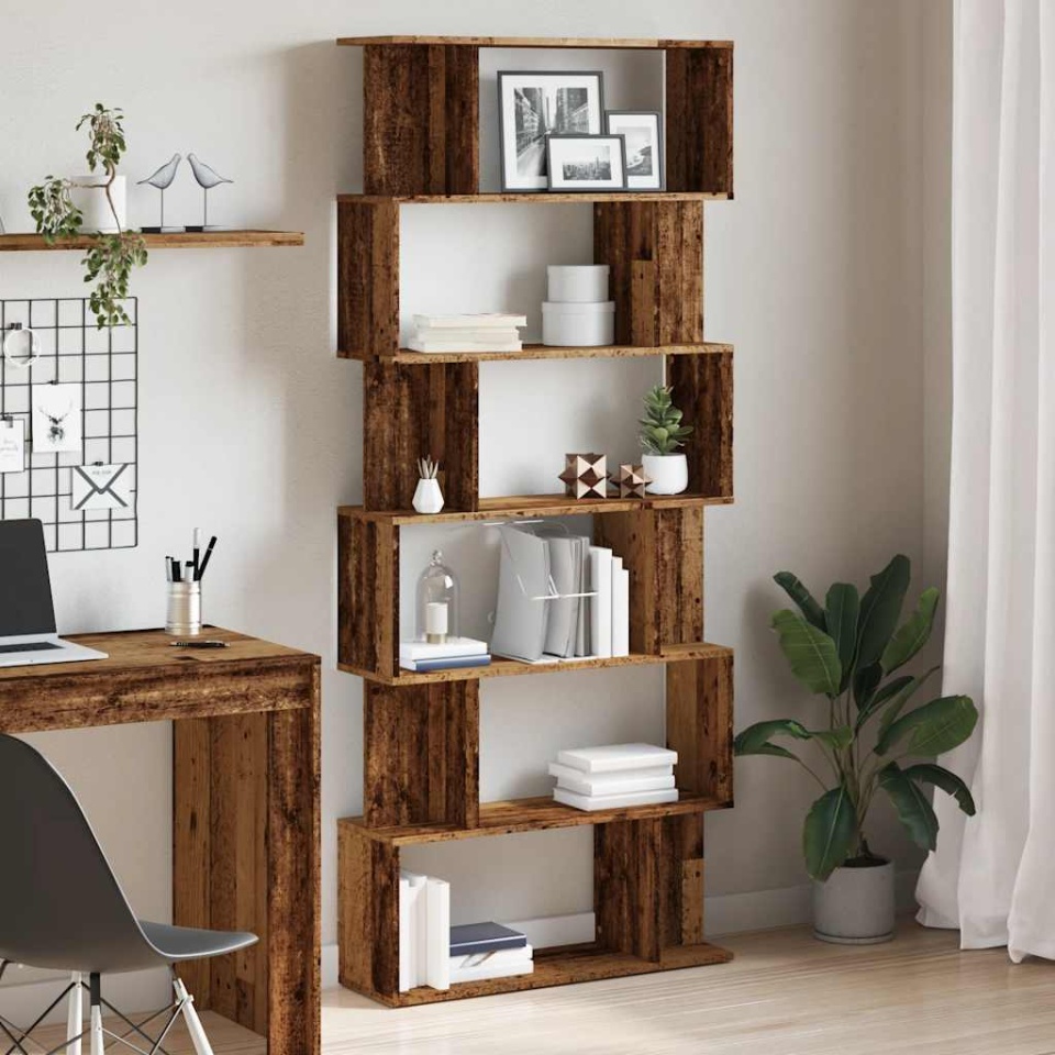 Dulap cu cărți din lemn vechi 80x24x192 cm lemn prelucrat - 2 | YEO
