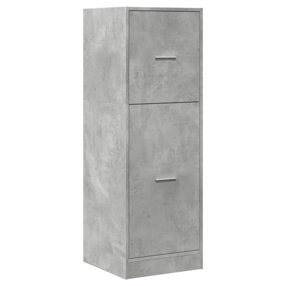 Dulap de farmacie, gri beton, 40x41x118 cm, lemn prelucrat - 2 | YEO