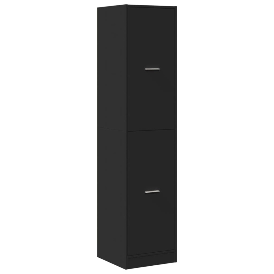 Dulap de farmacie, negru, 40x41x174,5 cm, lemn prelucrat - 2 | YEO