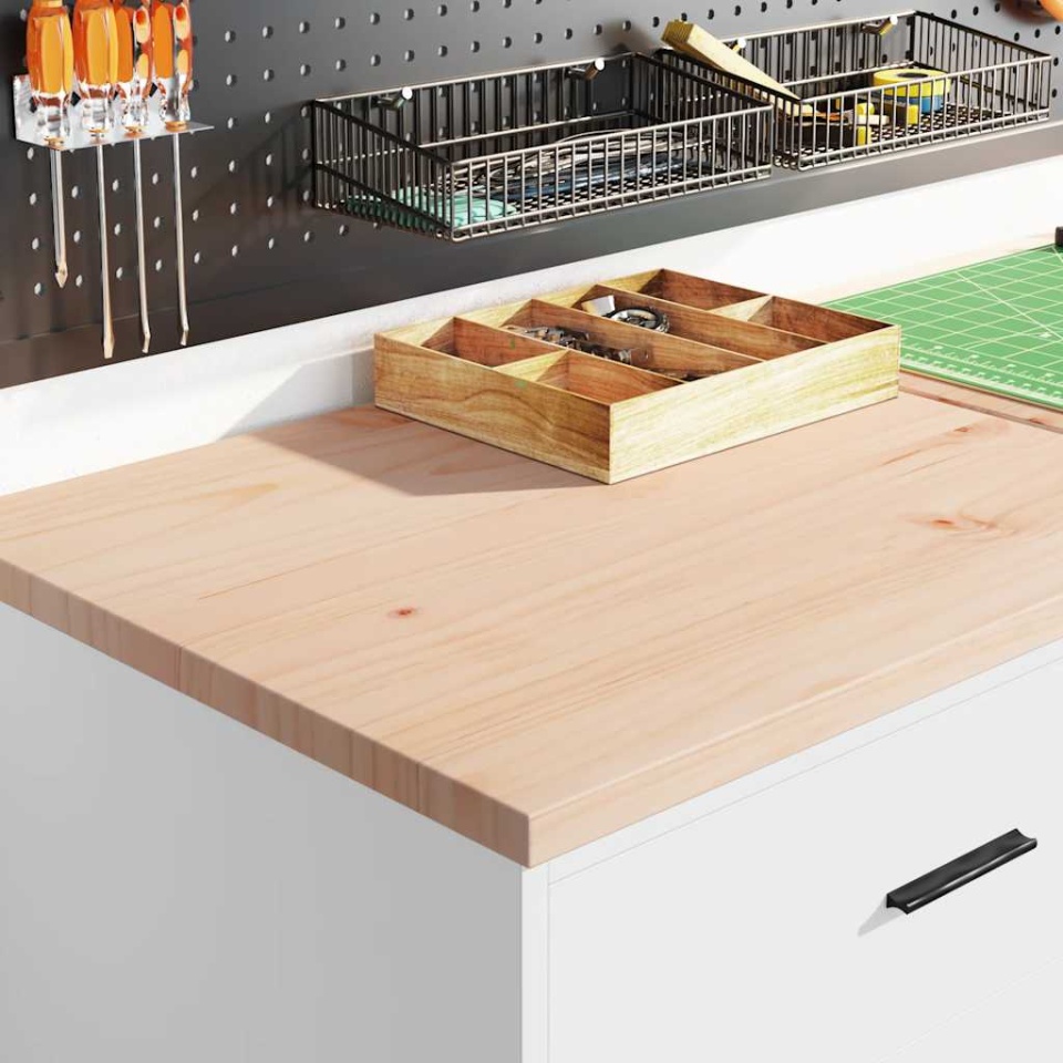 Dulap depozitare garaj alb 60x51x85 cm lemn masiv de pin - 3 | YEO