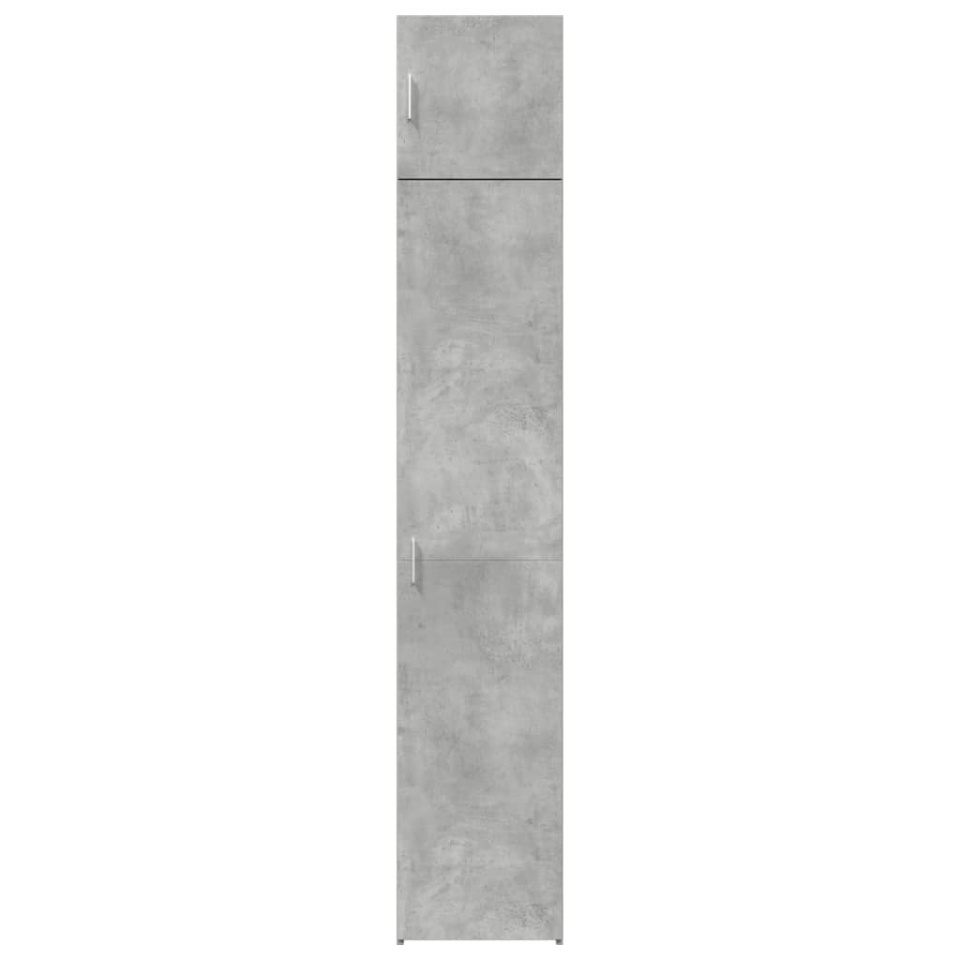 Dulap depozitare slim gri beton 40x42,5x225 cm lemn prelucrat - 3 | YEO