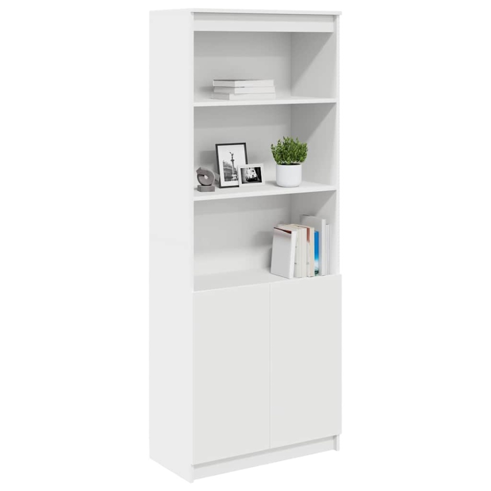 Dulap înalt, alb, 70x35x180 cm, lemn prelucrat - 3 | YEO